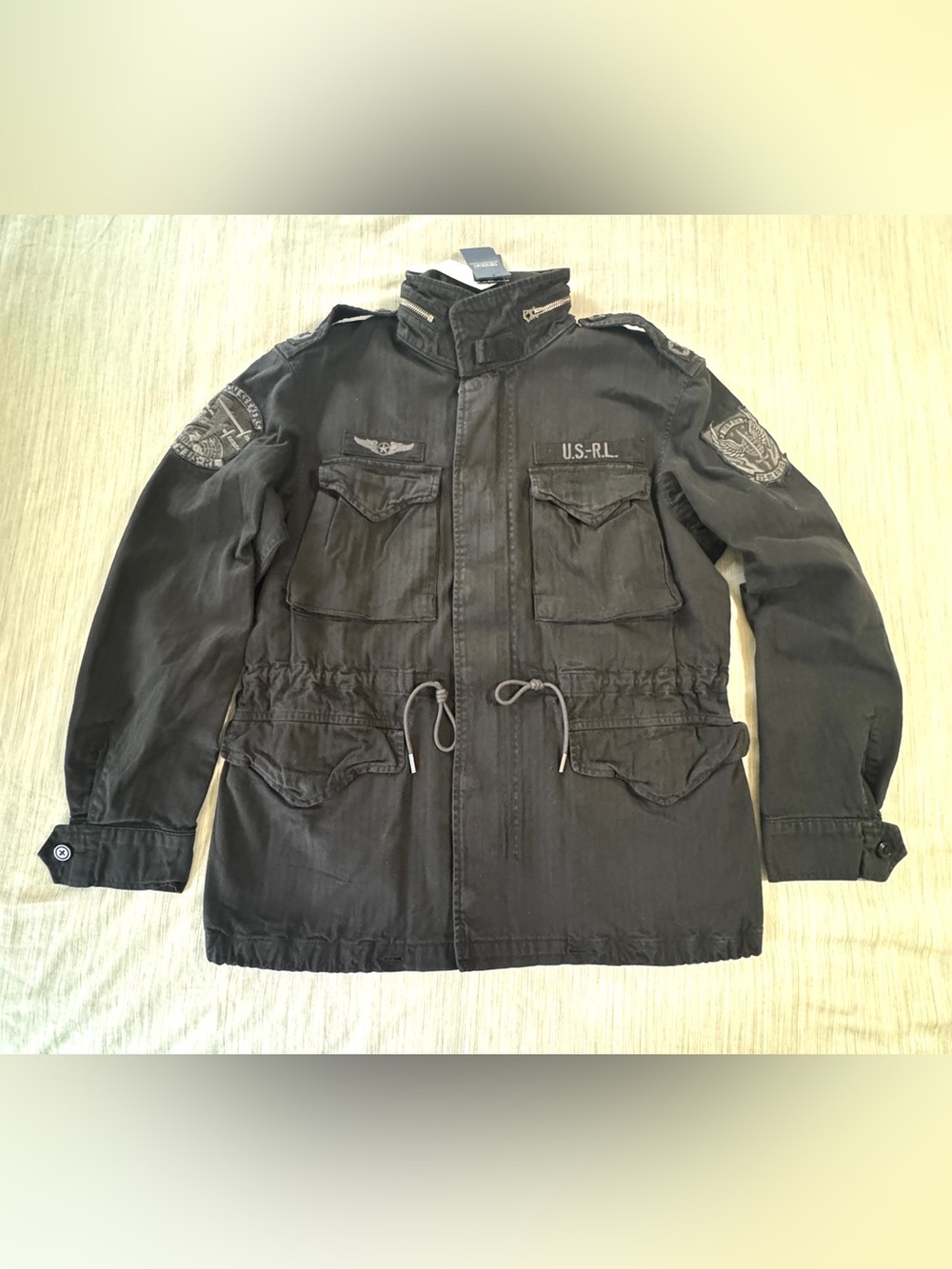 Polo Ralph Lauren The Iconic Field Jacket Black Sz Medium NWT